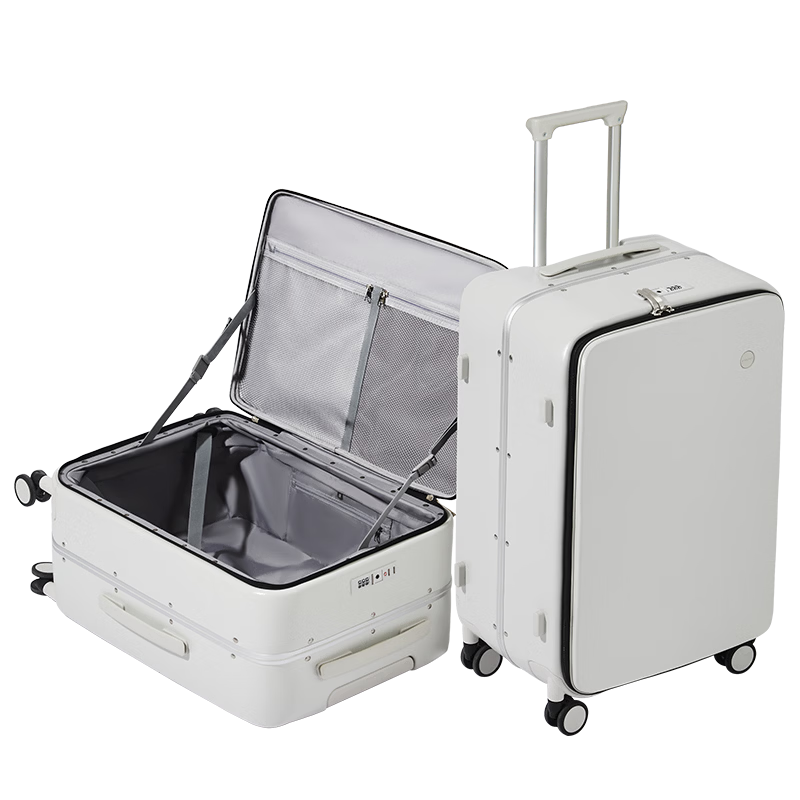 Mixi Side-Opening Luggage, Men's Suitcase, Trolley Case, 24-Inch Aluminum Frame, Large Capacity, Password Lock, Travel Case for Wome