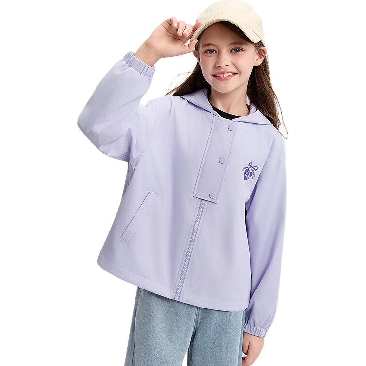 BALABALA Girls' Outerwear Children's Jacket Spring And Autumn 2026 New Style Windproof Water-Repellent Warm Clothing