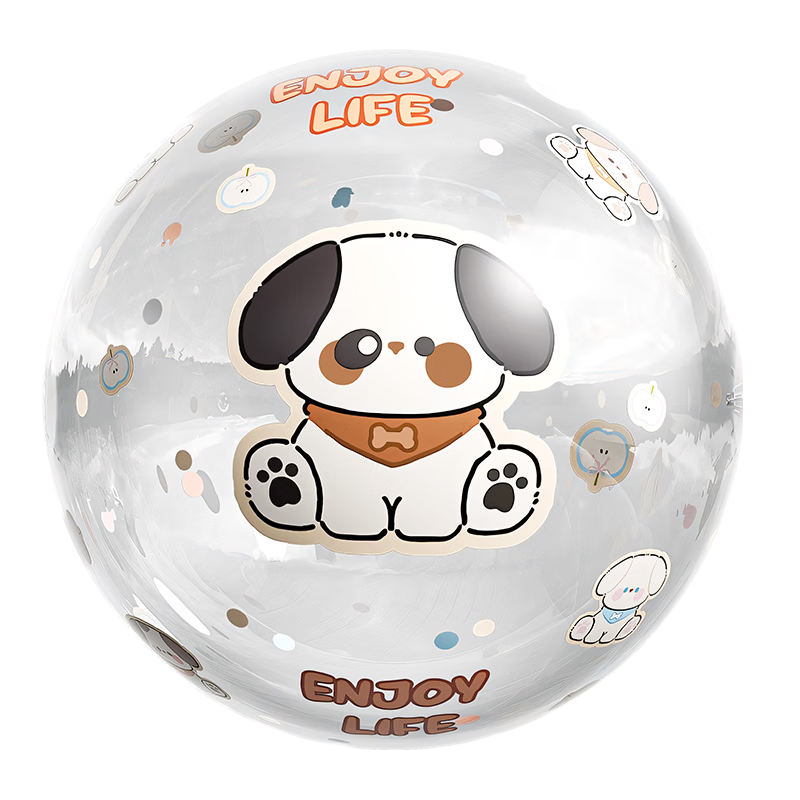 Bailishuang Inflatable Large Soccer Ball Cute Crystal Outdoor Toy 60cm Children's Beach Lawn Volleyball Children's Day Gift