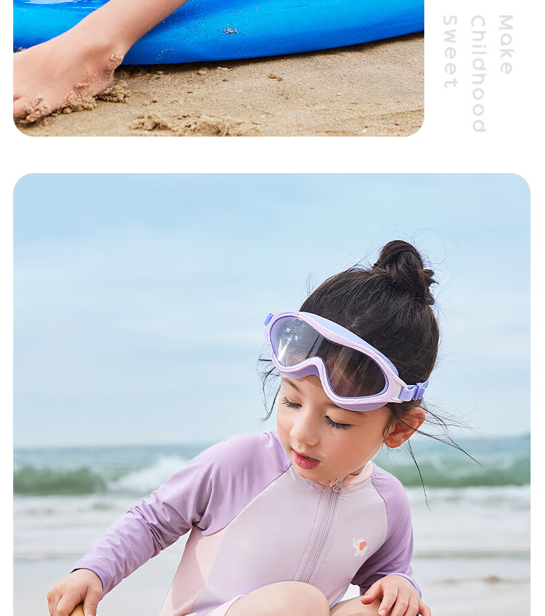 JELLYBABY 【7A Antibacterial Beach Swimming】Summer New Unisex Kids One-Piece Swimsuit for Seaside Play 25