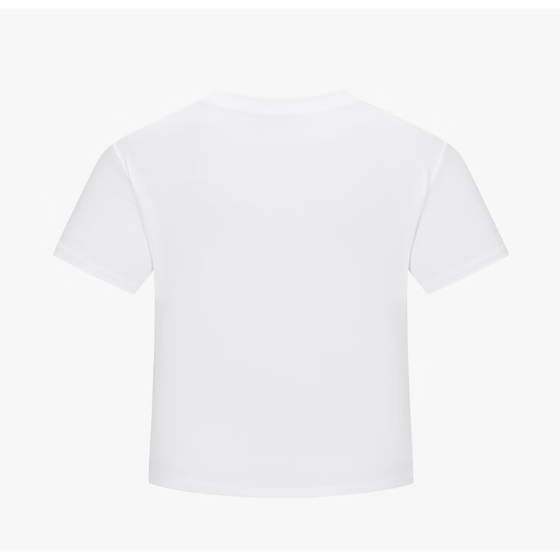 Charles Peach Heart Summer Simple Small Heart Logo Women's Slim Fit Short Sleeve T-Shirt Casual Versatile White F 10