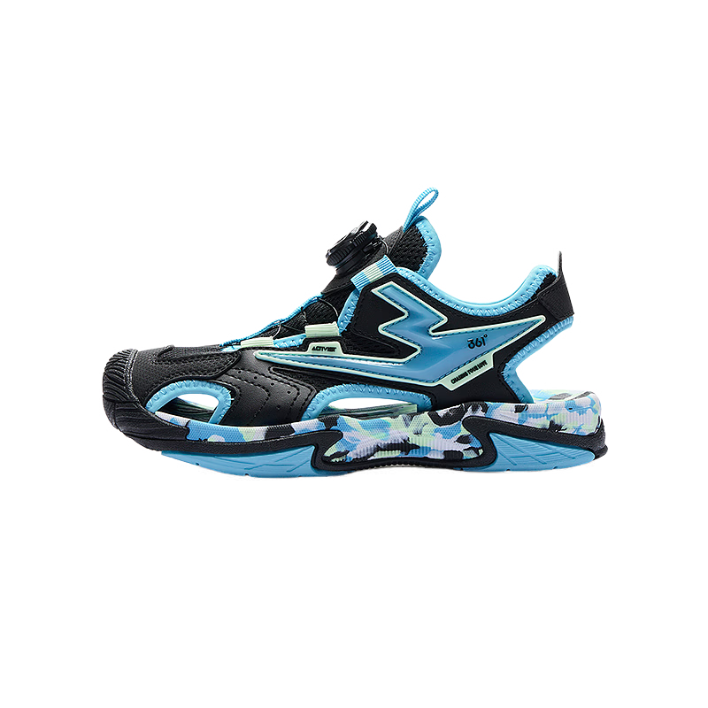 361掳 Kids Sports Shoes Summer 2026 Breathable Closed-Toe Durable Beach Sandals Black Size 38