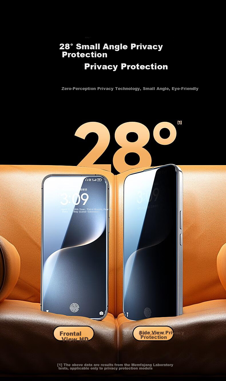 Mofajiang 28° Ultra Clear Privacy Screen Protector for Honor Magic8 Full Coverage Tempered Glass Anti-Peeping HD Protective Film Dust-Free Easy Installation 6