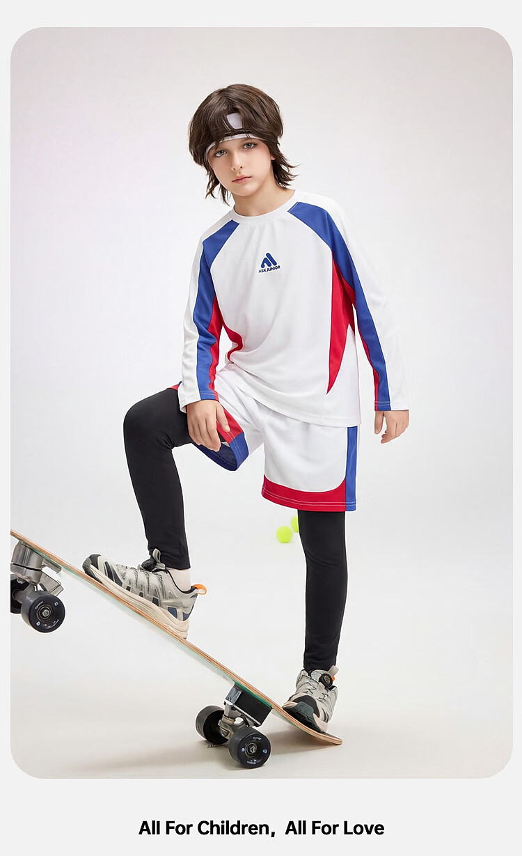 ASK JUNIOR Kids Set 2026 Spring Boys Long Sleeve T-Shirt and Casual Pants Sportswear Navy Blue 160 20