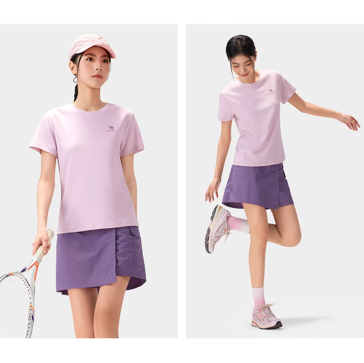 CAMEL Outdoor Quick-Dry T-Shirt Women 2026 Spring Summer New Short Sleeve Breathable Sweat-Absorbing Refreshing Hiking Sports Shirt Men K039 24
