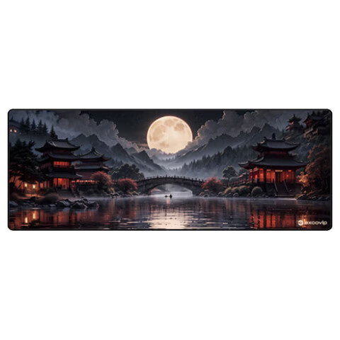 EXCO Mirror Flower Water Moon Chinese Style Extra Large Mouse Pad, Large Desk Mat, Gaming Desktop Keyboard Pad, E-Sports Specific FPS Computer Mat, Thickened Long E-Sports 0424