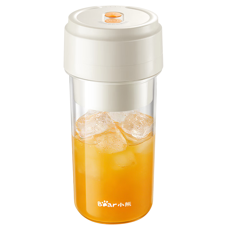 Bear All-Glass Juicer Wireless Portable Juicer Cup Home Ice-Crushing Small Multifunctional Fruit and Vegetable Blender Electric Baby Food Grinder LLJ-F04E2