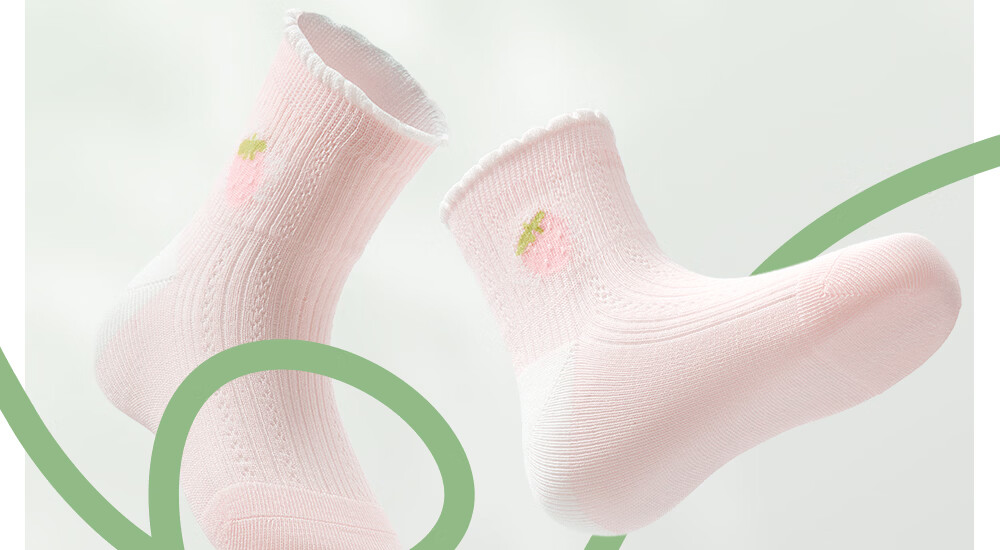 Betis Children's Socks Summer Thin Breathable Girls Mid-calf Mesh Lace Seamless Class A Baby Socks 12