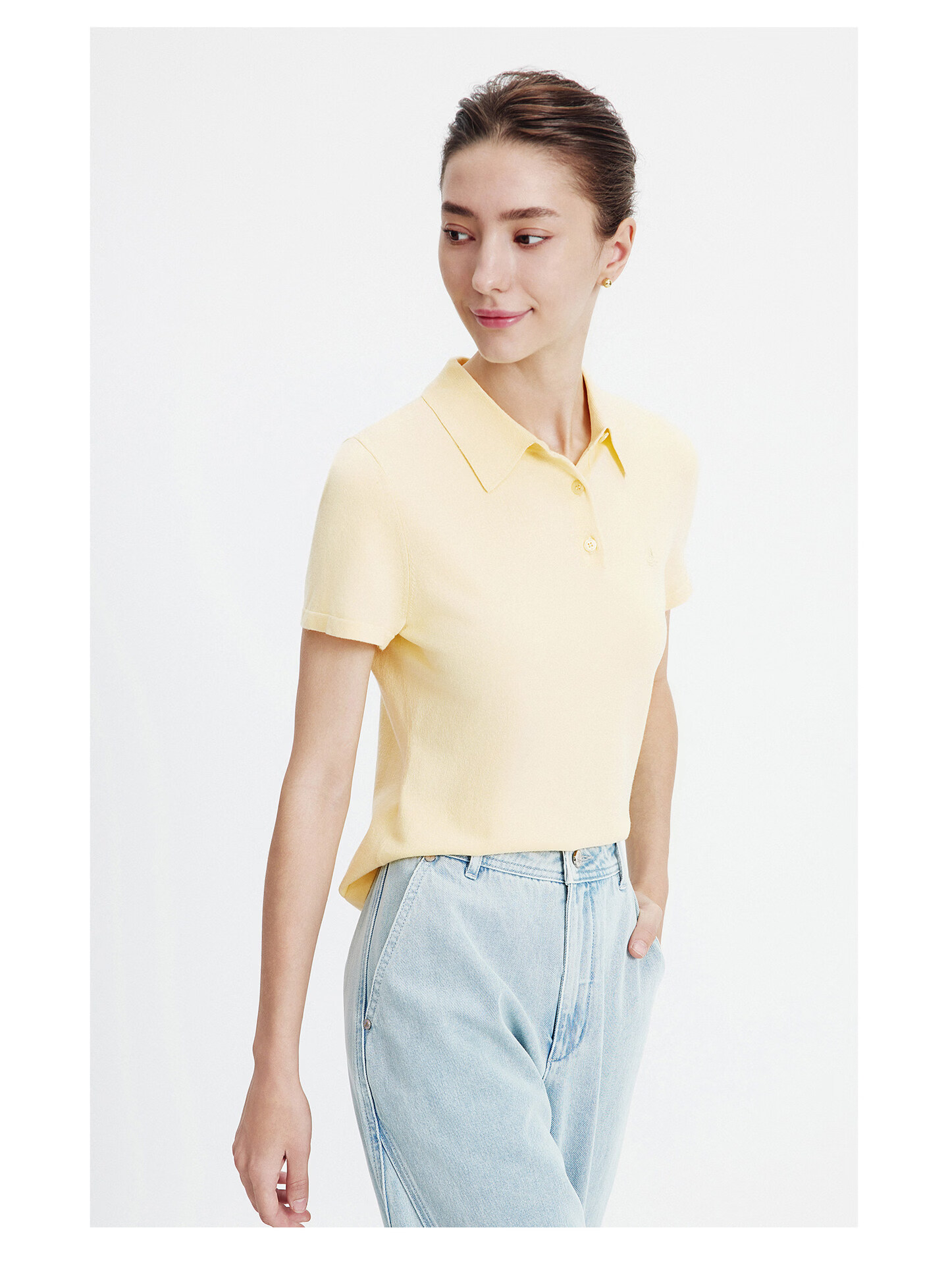 Navigare Slim Fit Small Sailboat Short Sleeve Polo Shirt 26 New Summer Solid Color High Elastic Knit 2325526520 XL 38