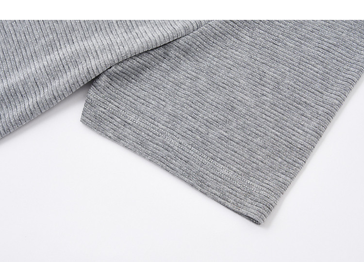 Demana [Mulberry Silk and Vinegar Fiber Blend] Summer Simple Style Round Neck Shiny Stripe Slim Fit Short Sleeve T-Shirt for Women Premium Feel 8