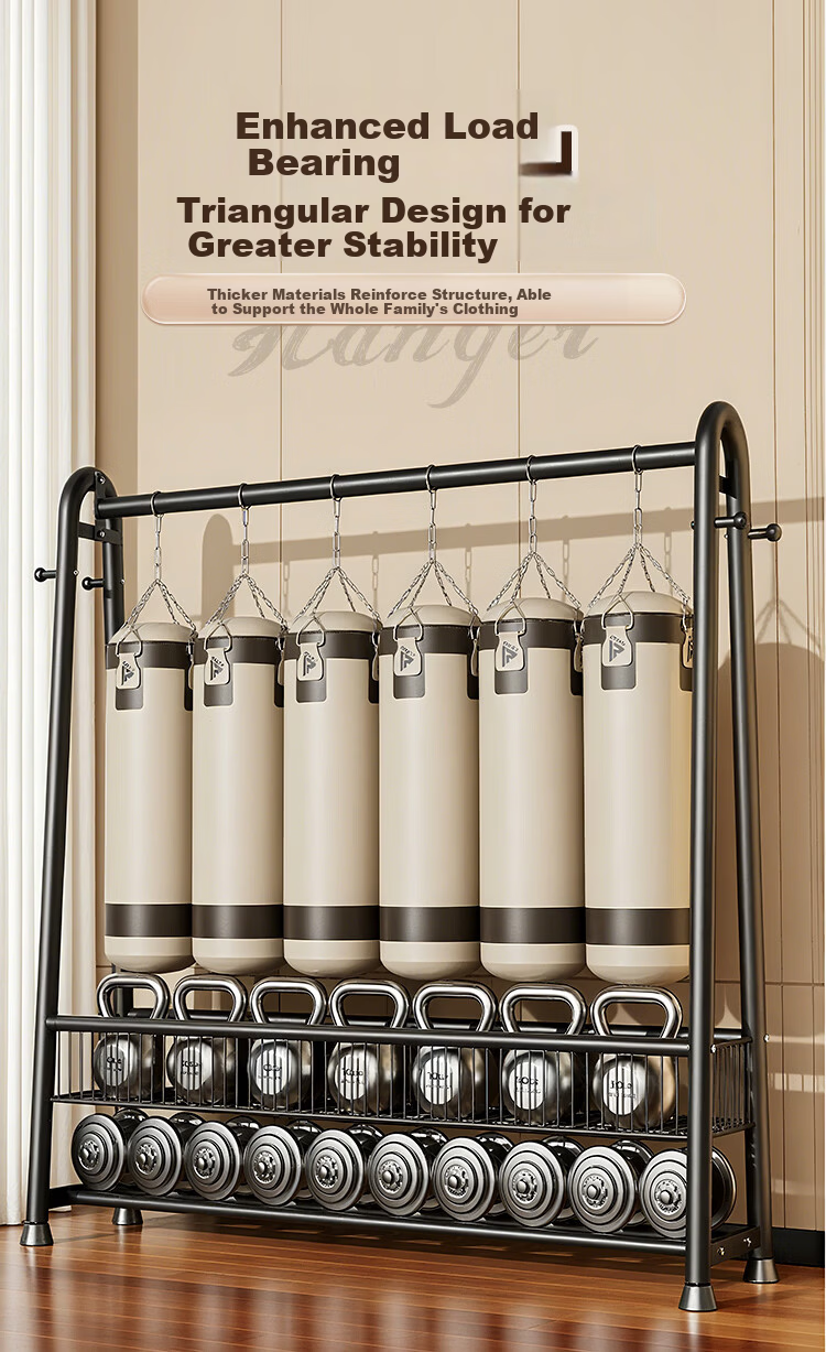 Youqin Floor Coat Rack Bedroom Household Mobile Multifunctional Clothes Drying Rack Thickened Multi-layer Storage Coat Rack 5