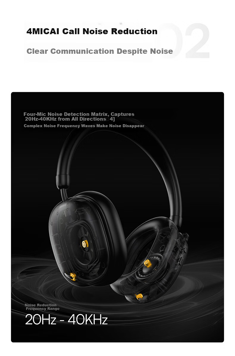 Havit Over-Ear Bluetooth Headphones ANC Active Noise Cancellation Deep Bass Wireless Headset Long Battery Life for Computer Online Classes Gaming Sports Compatible with Apple Huawei Xiaomi H668BT Black 11
