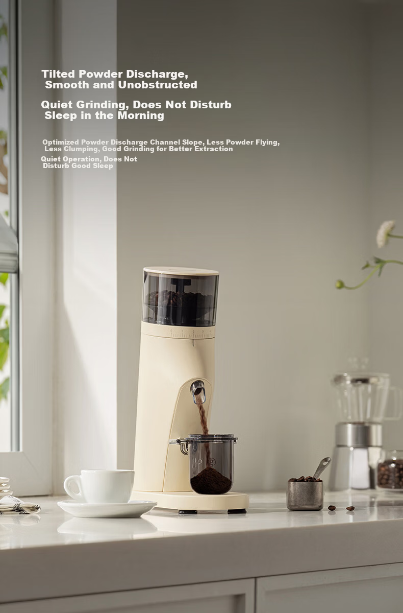 Gemilai G9010C Electric Coffee Grinder Gray Italian American Coffee Bean Grinder Home Use 10