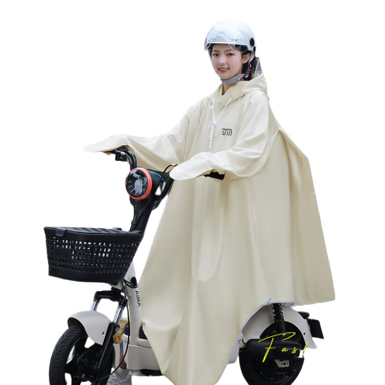 Beimei Men's Long Raincoat, Full-Body Protection against Heavy Rain, for Middle School Students' Commute And Mountain Biking