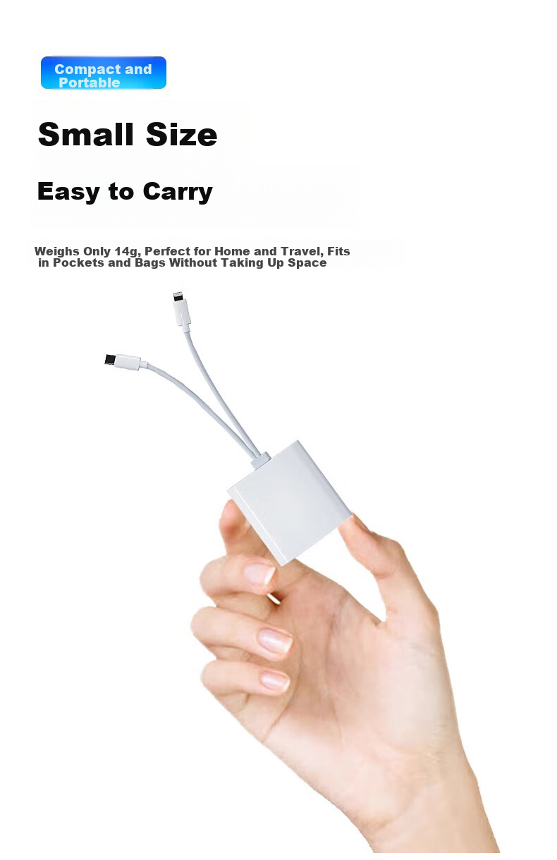 Lantuo Camera Card Reader SD Card Multi-Function 3-in-1 Compatible with Apple Huawei Type-C Phones TF Memory Canon CCD Recorder Reader Dual Use for PC 10