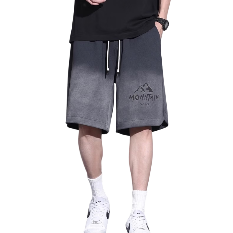 Jeanswest Men's Outdoor Sports Shorts Casual Summer Trendy American Style Loose Fit Outdoor Five-Point Shorts Gray 4XL