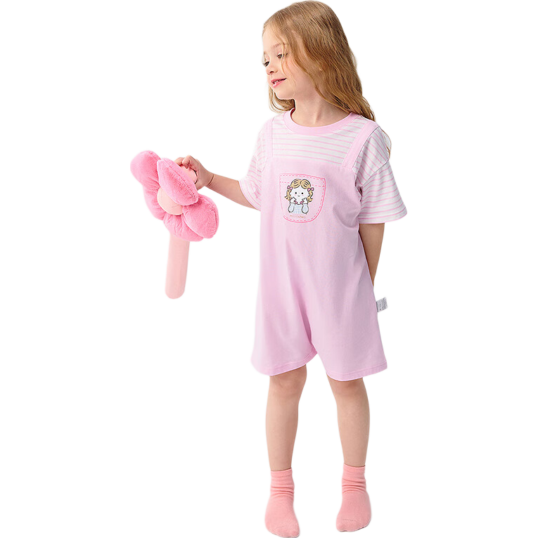 BALABALA Girls' Nightgown, Children's Loungewear, Summer Air Conditioning Dress [Miiichan IP] 208225171002