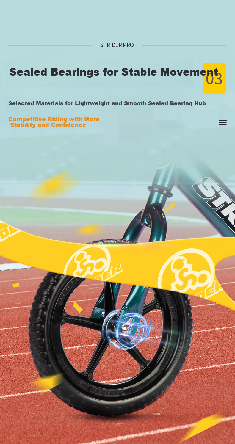 STRIDER Kids Balance Bike for Ages 1-5, 12-Inch Pro Racing Bicycle, Black 9