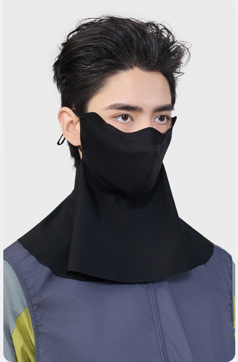 MISSION UV Ice Silk Sunscreen Face Mask for Men, Summer UV Protection Neck and Full Face Cover, Breathable Sunshade Mask for Driving and Cycling 8