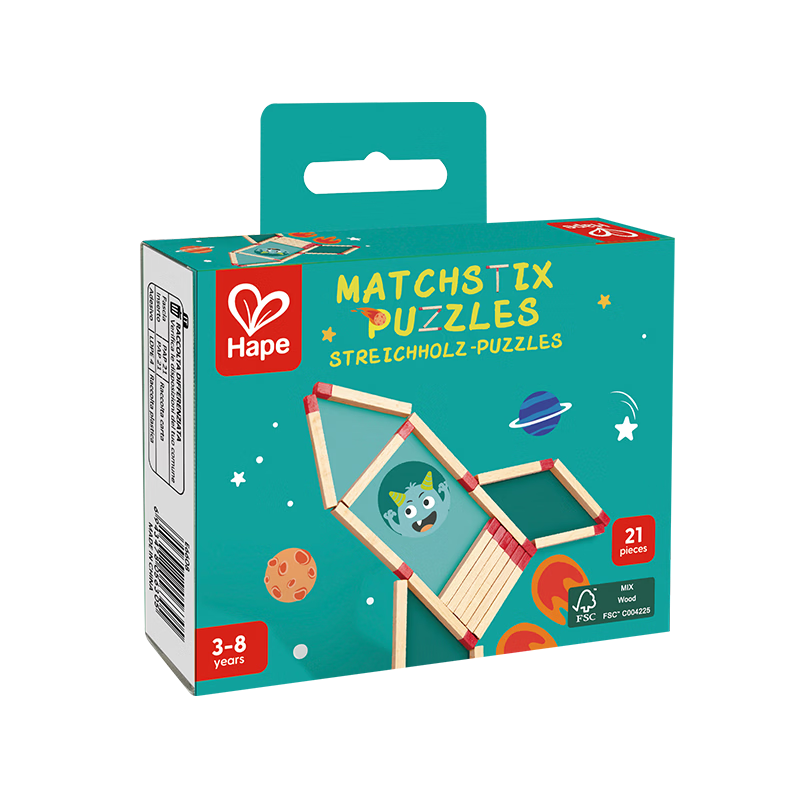 Hape (Germany) Children's Early Education Toy Free Assembly Fun Math Matchsticks Baby Birthday Gift E6608