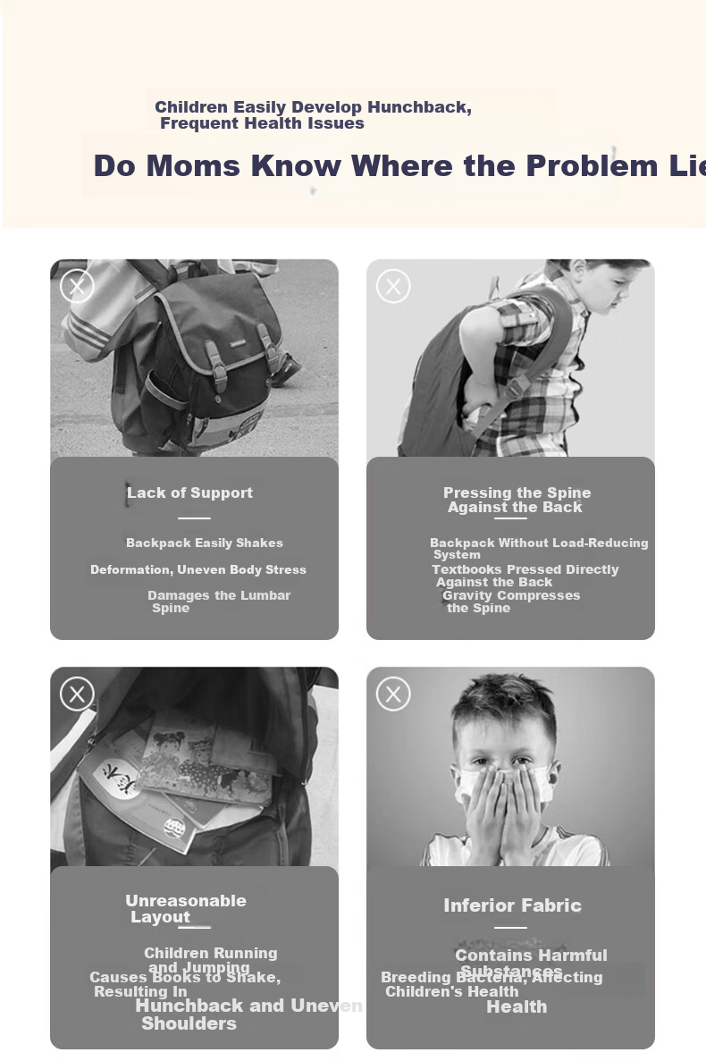 COOLBABY Primary School Backpack Kids Ergonomic Lightweight Boys Girls Grades 1-6 High Capacity Stylish Double Shoulder Bag 2