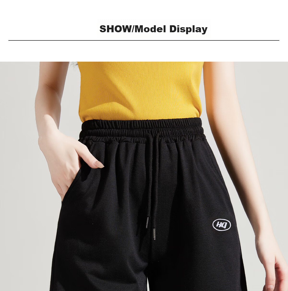 Halo Queen Women's Sports Shorts for Travel, Spring And Summer Casual Student High-Waist Mid-Length Pants, Loose-Fitting Running Shorts HW1KX61 12
