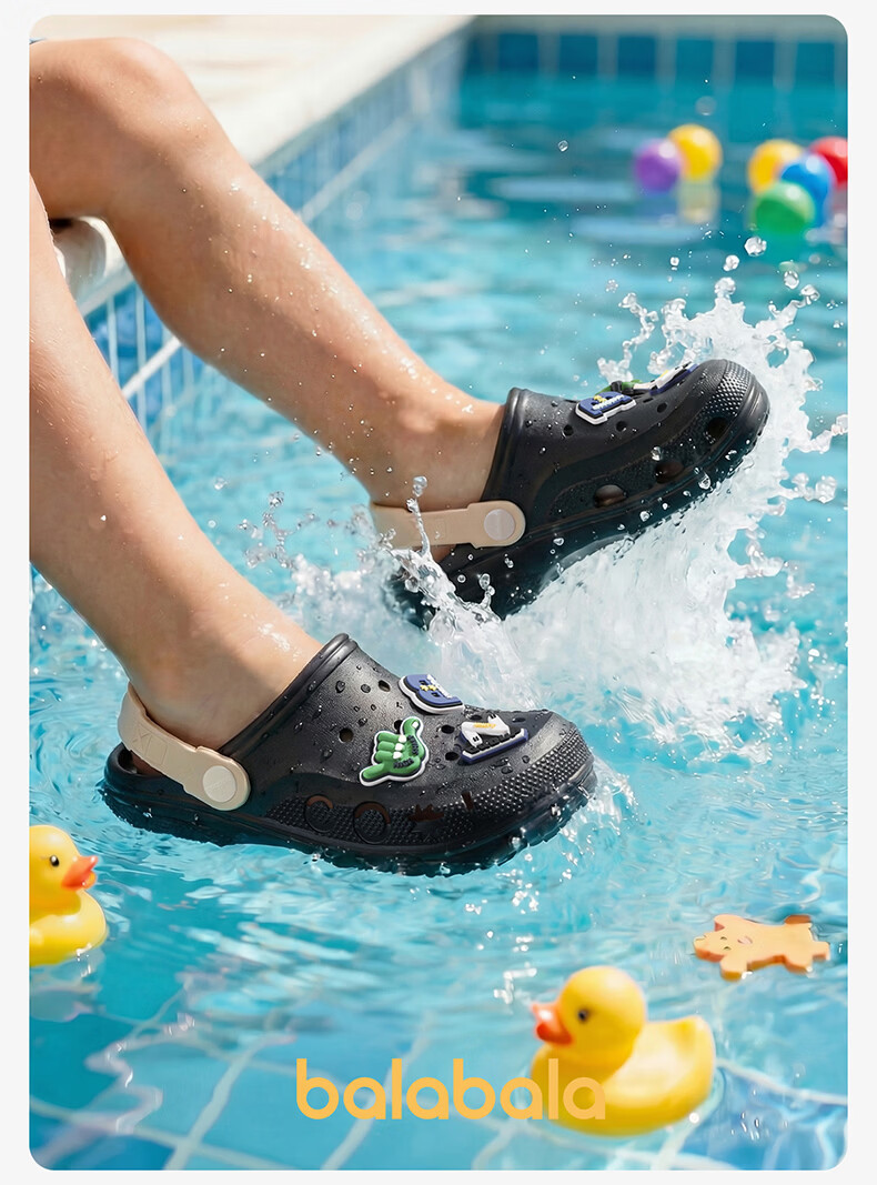 Balabala Kids Summer Clog Sandals Girls Outdoor Cartoon Bath Slippers Boys Home Large Kids Beach Shoes 15