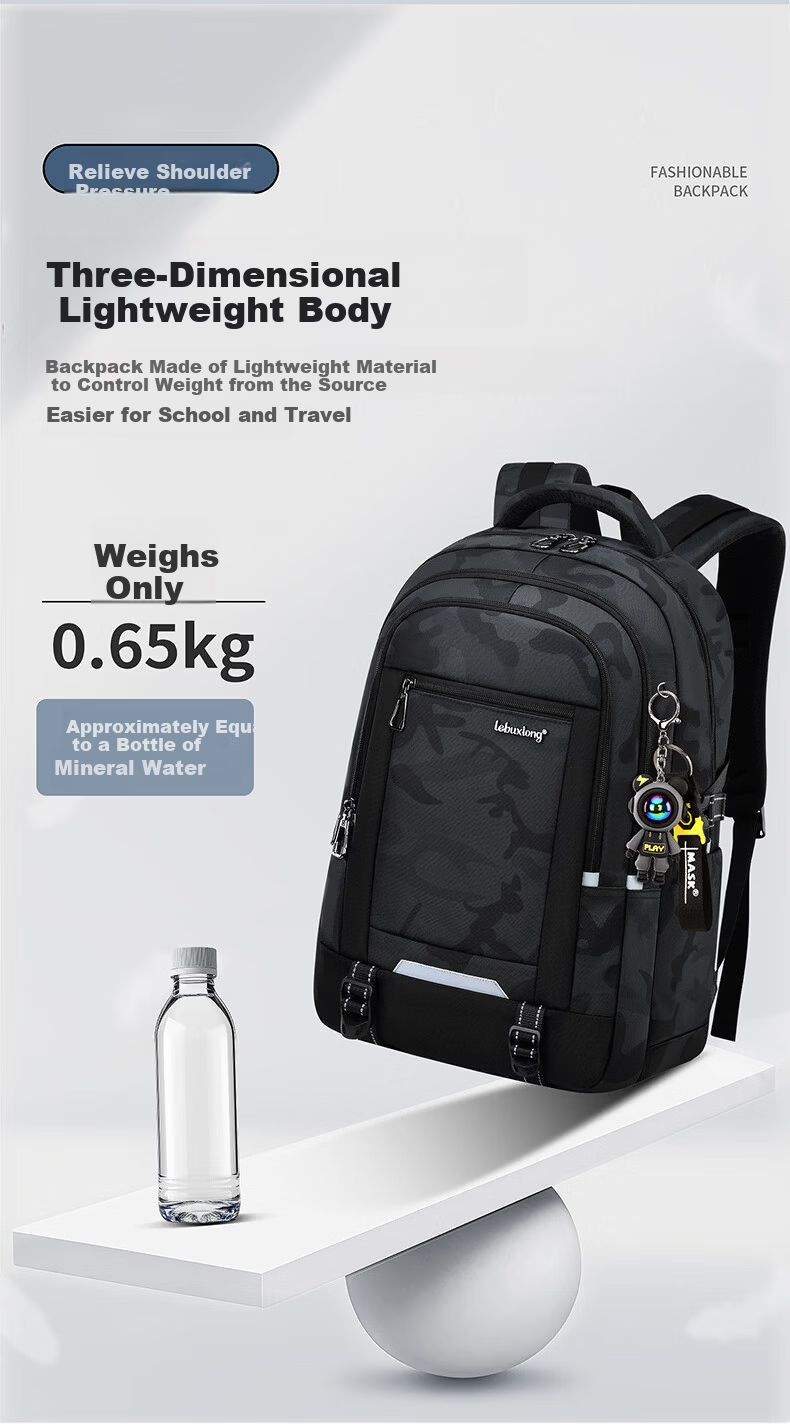 Dishuai 45L Large Capacity Ergonomic Lightweight Backpack for Middle and High School Boys 17