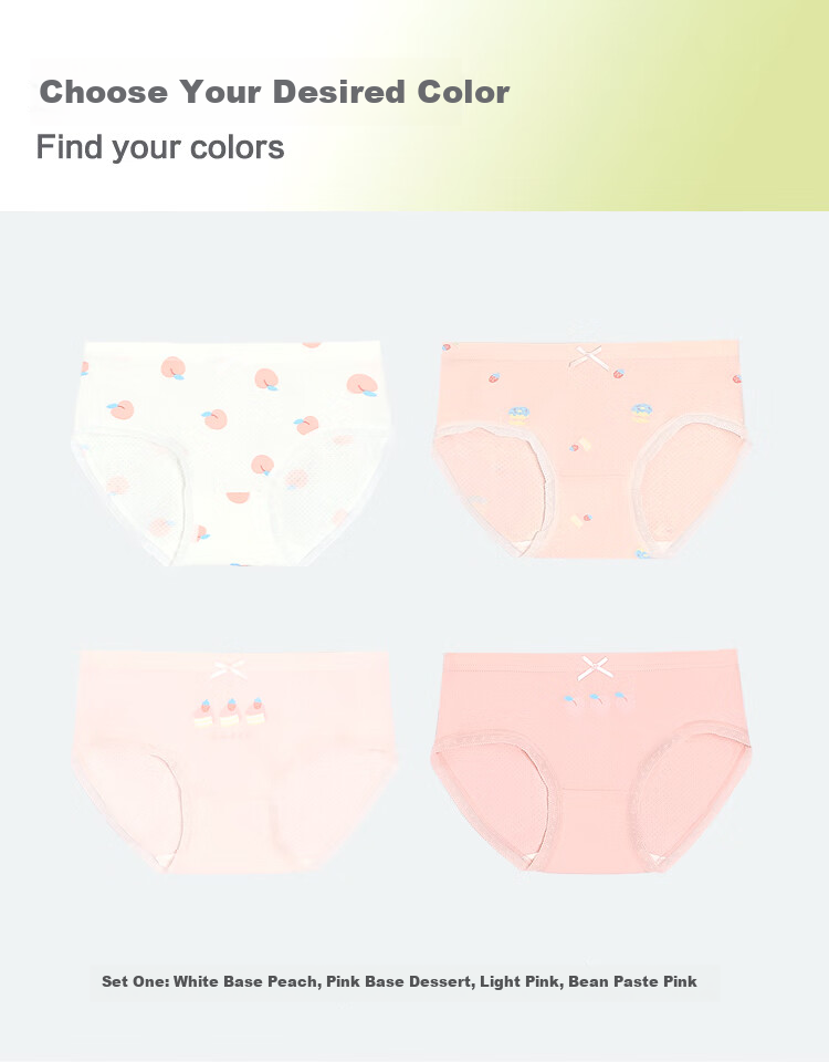 Hodohome Kids Girls 3A Antibacterial Mesh Breathable Cotton Spandex Underwear A-Class Pure Cotton Crotch Cute Shorts 322 140 10