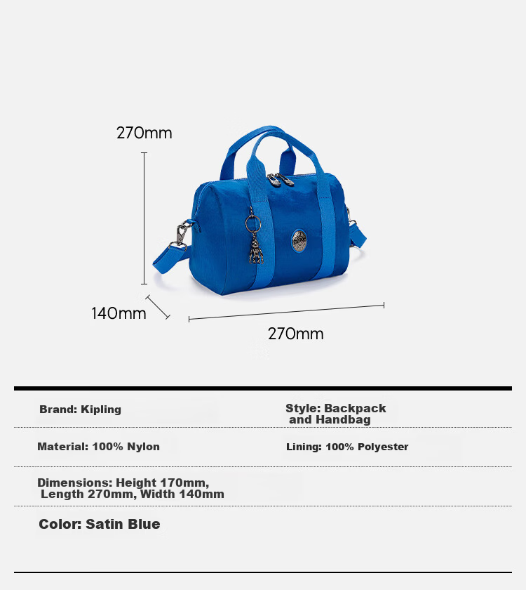 Kaipulin Fashion Small Square Crossbody Bag Large Capacity Lightweight Trendy Shoulder Bag BINA Satin Blue 1