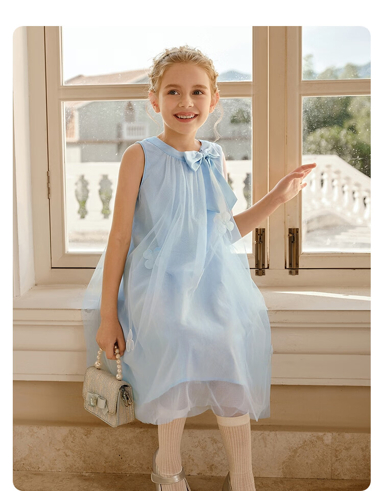 Balabala Kids Dress 2026 Summer New Girls Baby Vest Dress Sweet Mesh Princess Dress 16