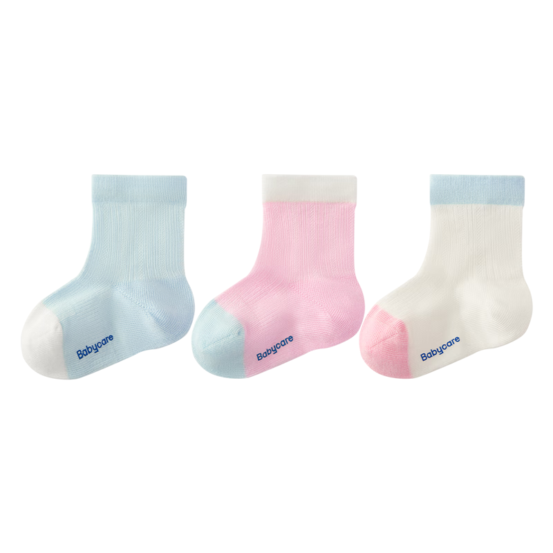 Babycare Kids Socks Boys Cotton Socks Girls Banana Socks Spring Summer Antibacterial Breathable Sea Salt Peach L