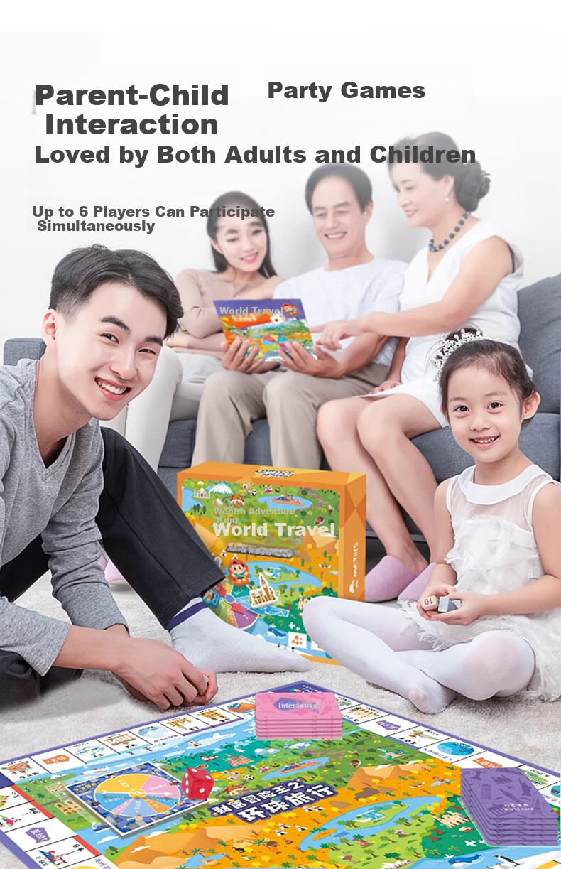 Mr. Toy Children's Board Game Boys Girls Birthday Gift Extra Large Parent-Child Interactive Deluxe Edition Educational Toy [Global Travel] 3