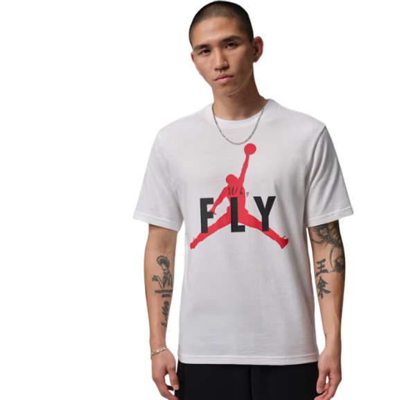 Jordan Men's Short Sleeve T-Shirt Air Jordan Graphic Summer Tee IF2939-100 White 2XL