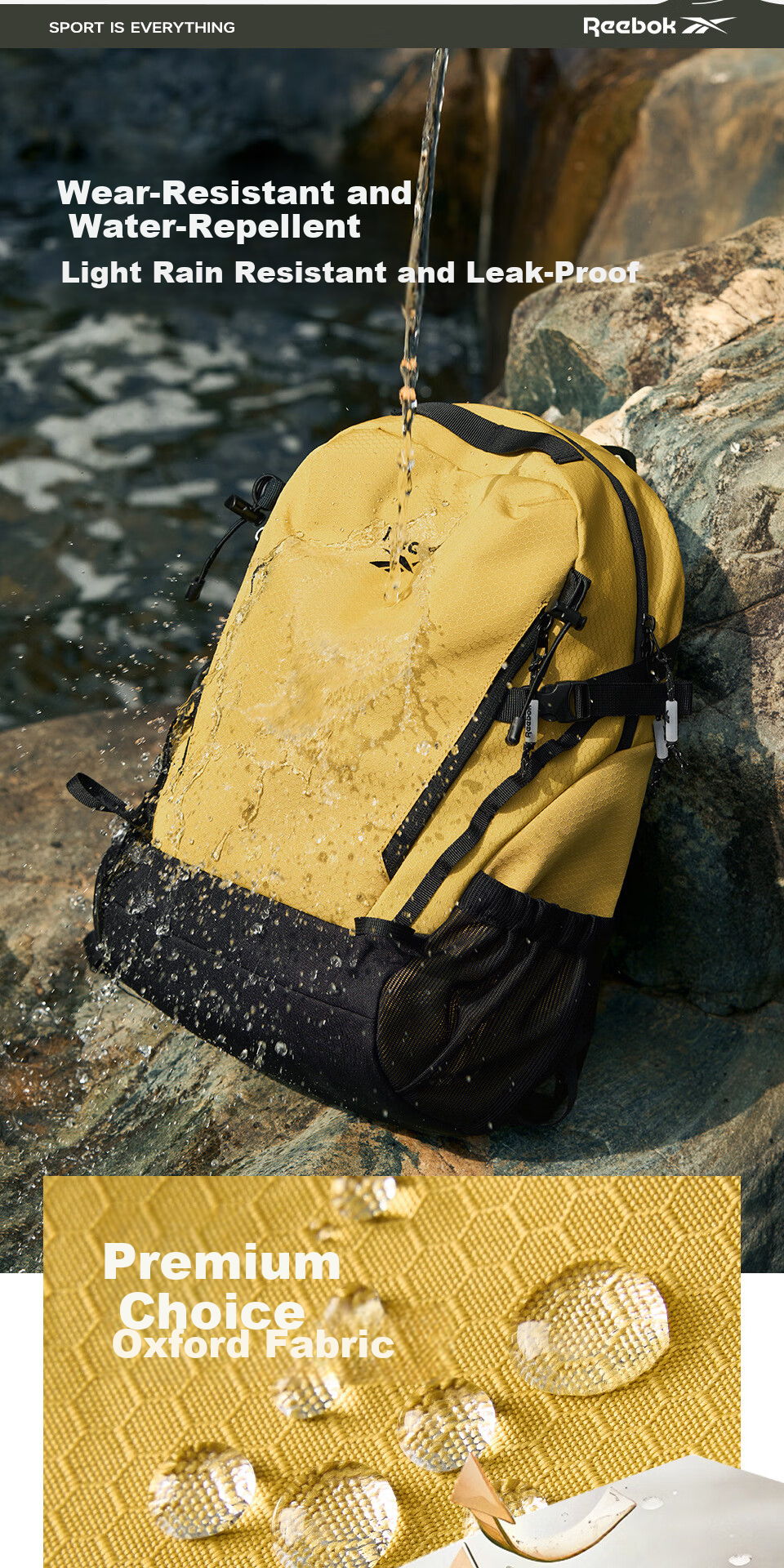 Reebok Lightweight Sports Backpack for Men, Water-Resistant Hiking and Outdoor Travel Bag, College Student School Backpack for Women 11