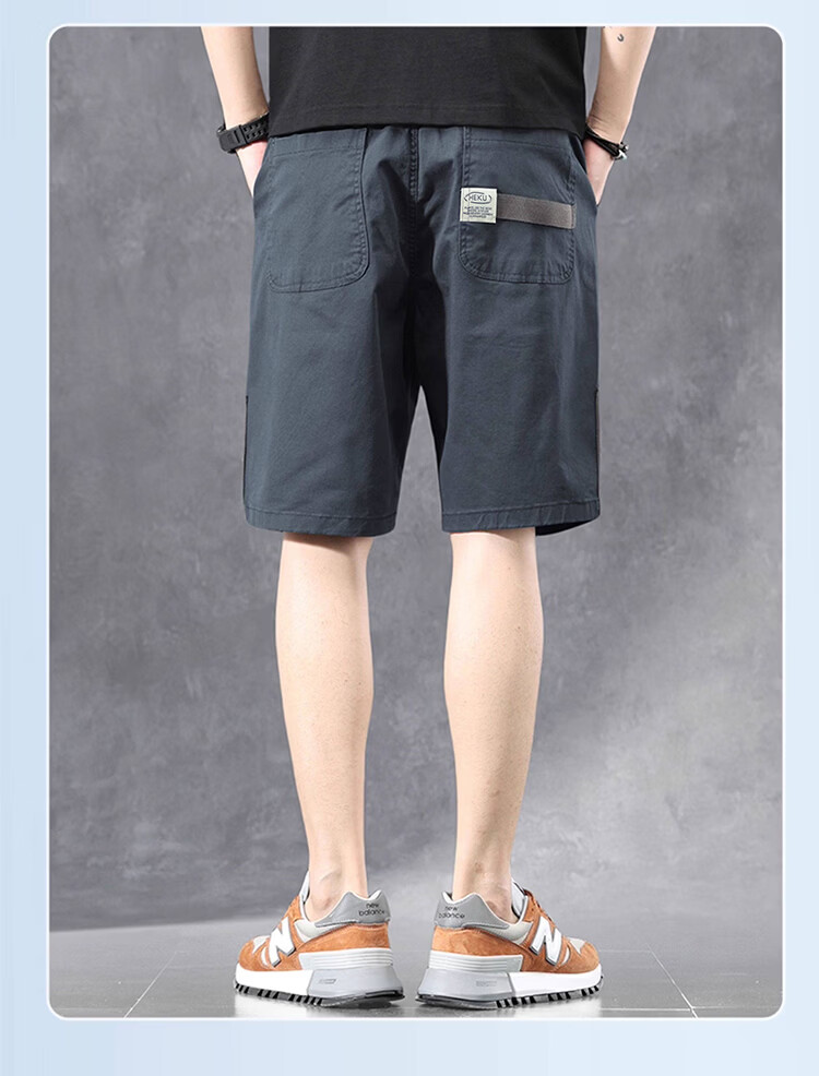 JEEP Men's Summer Loose Fit Dark Gray Cargo Shorts, Size M 7