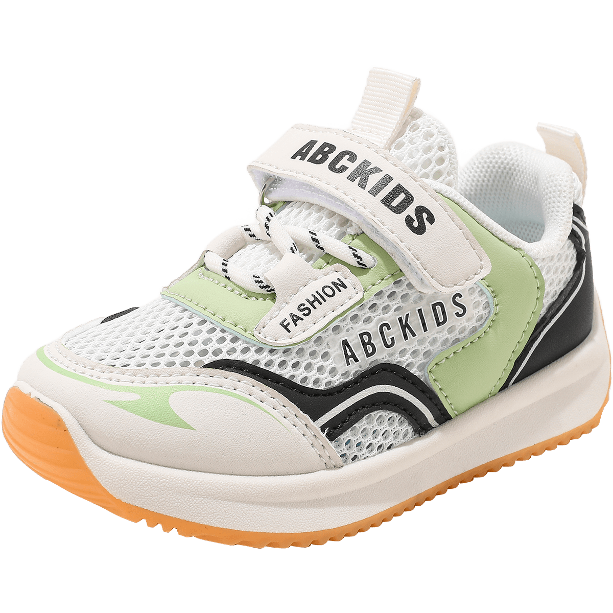 ABC KIDS Kids' Single Mesh Sports Shoes 2026 Spring New Children's Anti-Collision Toddler Shoes Light Green Size 29