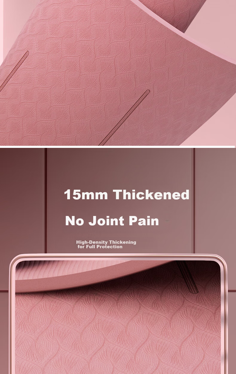 361° Yoga Mat Thickened Non-Slip Home Fitness Mat for Men and Women Shockproof Soundproof Jump Rope Mat 10