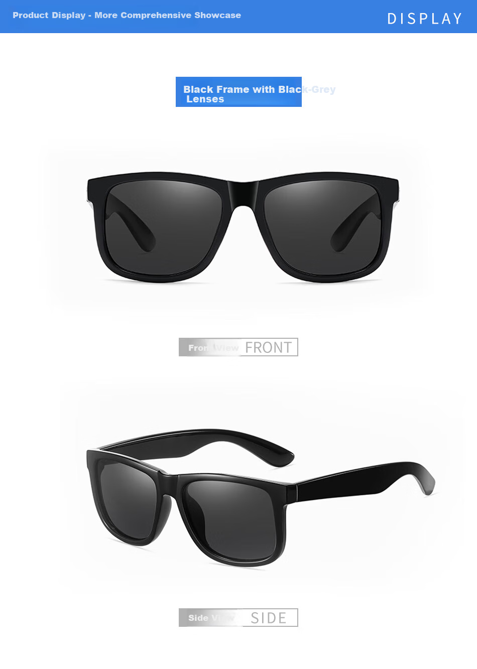 DRATRA Polarized Sunglasses Unisex Large Frame UV Protection Fishing Outdoor Sports Fashion Trendy Sunglasses 5