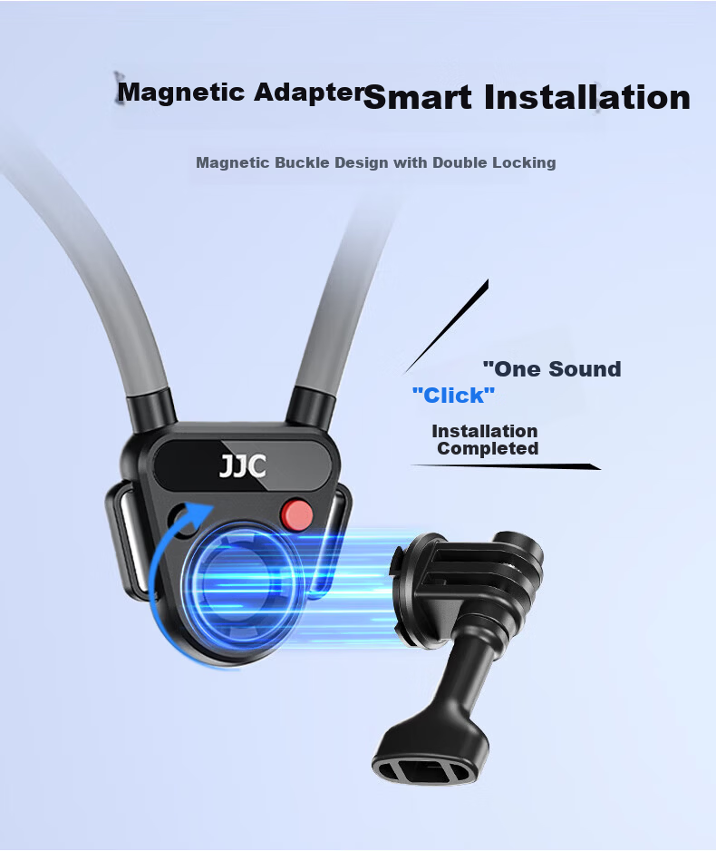 JJC Neck Strap Mount for DJI Action4/5 Pro Osmo 360 Sports Camera GoPro Insta360 Accessories Magnetic First-Person View Mobile Phone Mount 8