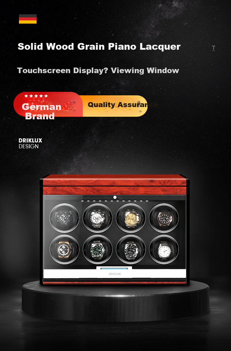 Dekelishi Automatic Watch Winder Anti-Magnetic Silent Mechanical Watch Rotator Home Storage Box New Year Gift for Elders 2