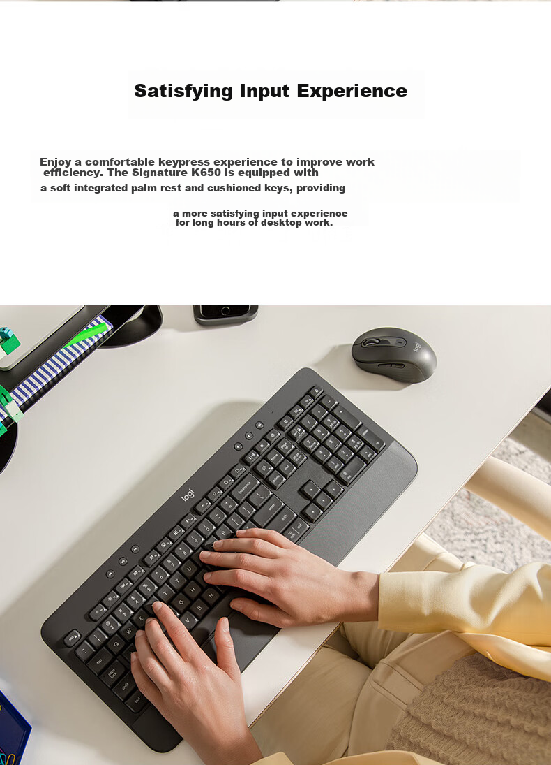 Logitech 2026 Wireless Keyboard K650 B2B Bluetooth Dual Mode Black No Switch Silent 104 Keys 2