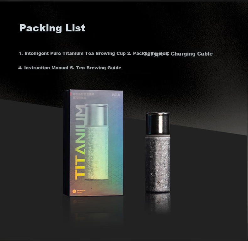 Hongmeng Smart Choice Haers Intelligent Pure Titanium Tea Brewing Insulated Water Bottle for Men and Women with Tea Separation Business Gift 23