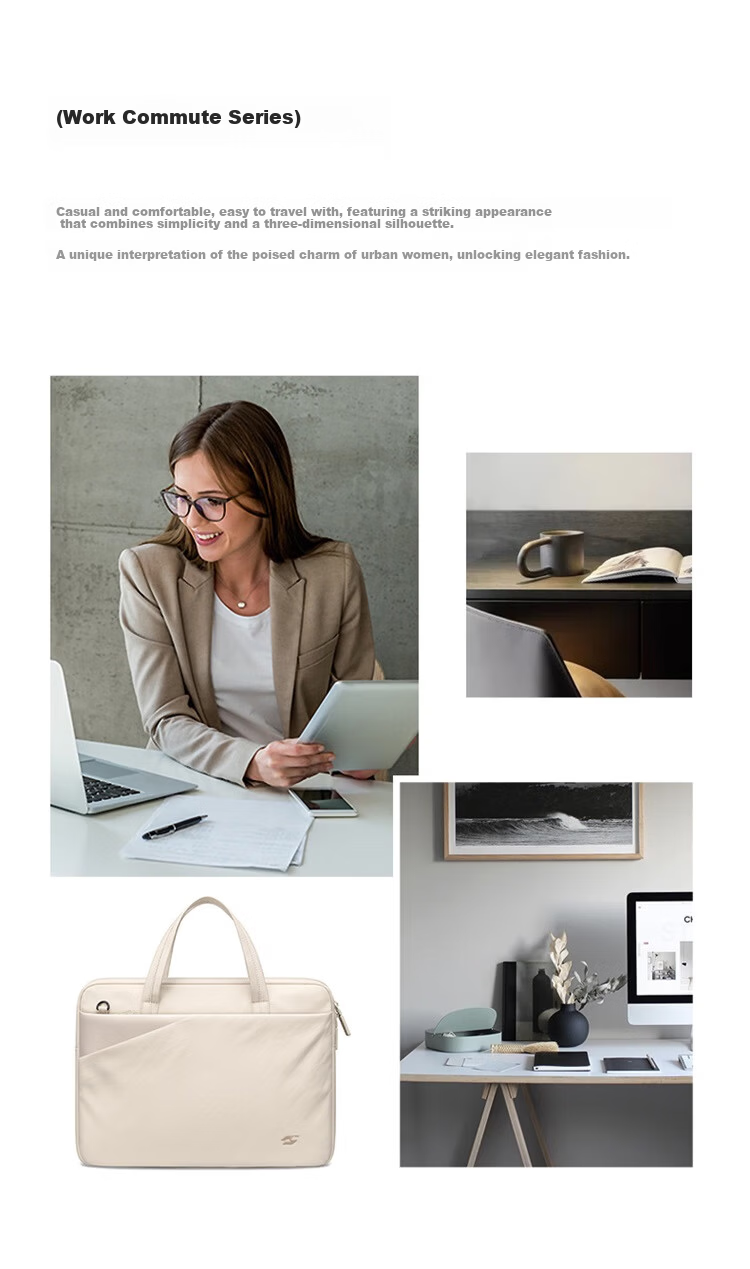 GOLF Women's Laptop Bag Lightweight Business Briefcase 14-inch Notebook File Bag Large Capacity Shoulder Crossbody Bag 4