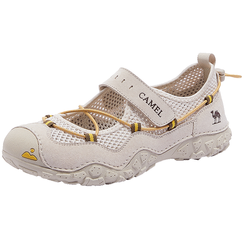 CAMEL Cute Outdoor Lightweight Breathable Mesh Magic Tape Casual Sandals L26M396025 Sand Color Size 36