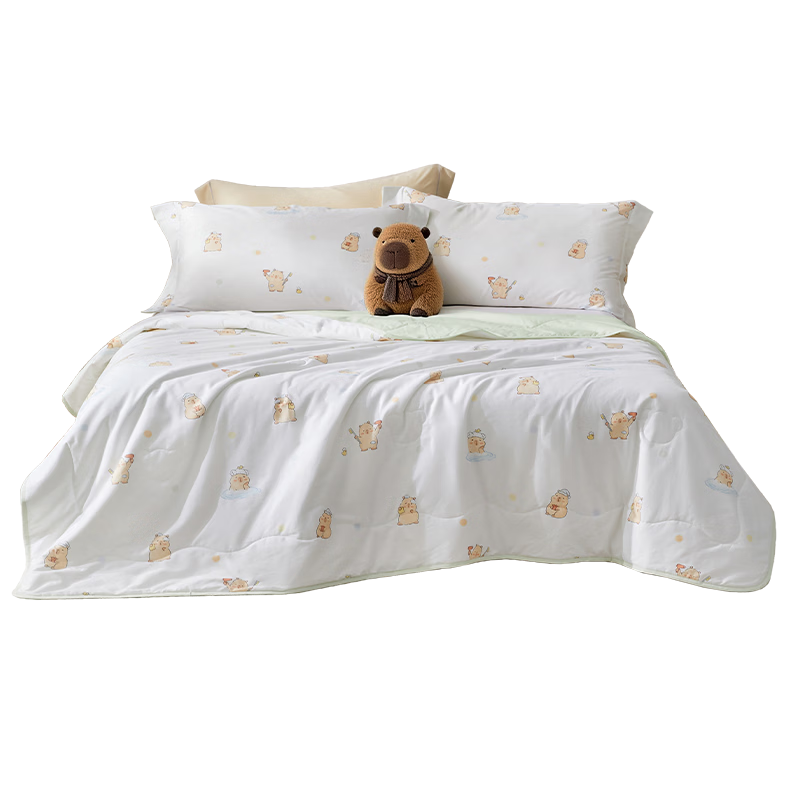 Luolaikids Quilt, Washable All-Cotton Summer Cool Quilt for Infants And Toddlers, Class A Antibacterial Pure Cotton Air Conditioning Comforter