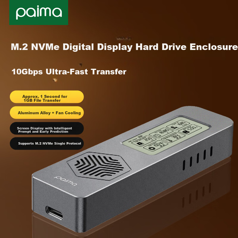Paima M2 SSD Enclosure M.2 NVMe External Hard Drive Case Reader for Huawei Apple MacBook Laptop External Dock 1/2/4/8TB