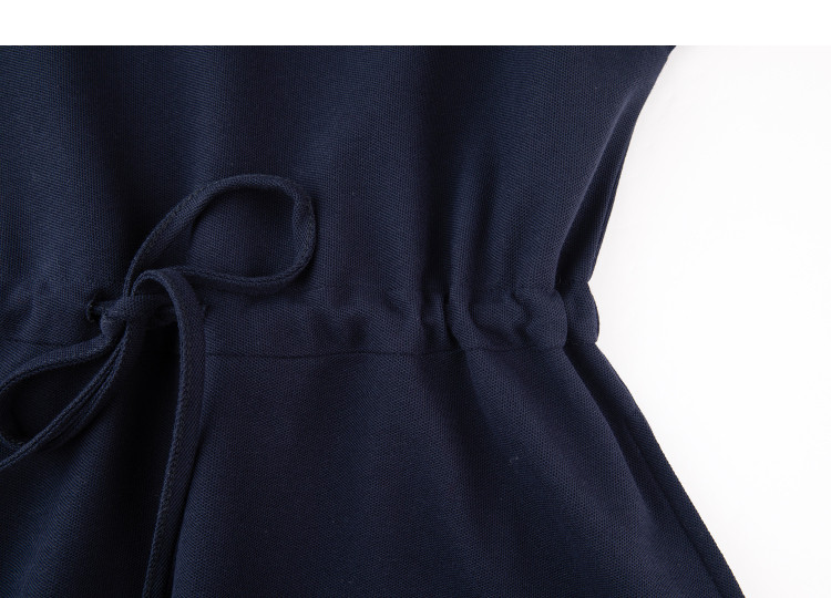 Demana [Smart Sense Academy] Summer Color-Block Spliced Embroidered Polo Collar Short Sleeve Waist-Slimming Dress for Women Premium Quality 7