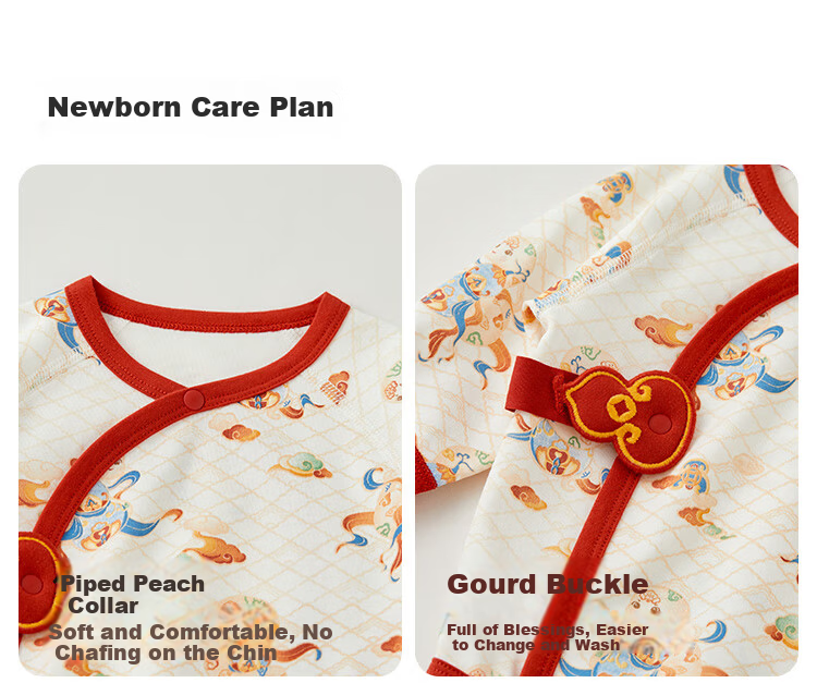 Wismorni Snake Year Newborn Baby Romper Spring Autumn Full Moon Baby Jumpsuit First Birthday Hundred Days Outfit 12