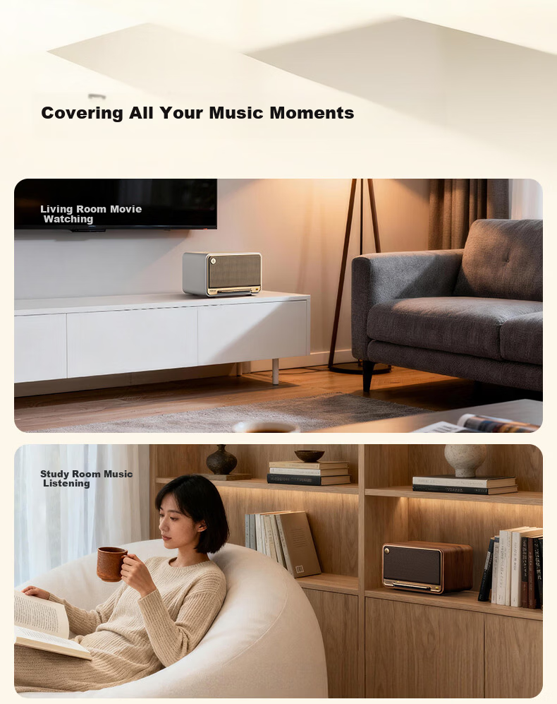 EDIFIER M330 II Retro Desktop Bluetooth Speaker High Power Wireless Portable Home Audio Integrated Artistic Speaker Black Walnut 13